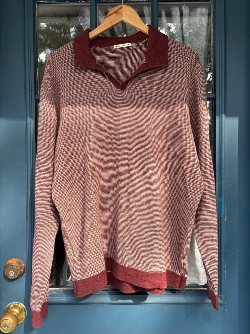 Marine Layer Striped Polo Sweater